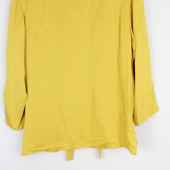 NWT Theory Silk Wrap Tie V-neck Top Blouse | Workwear to Weekend Chic - Picture 12 of 15
